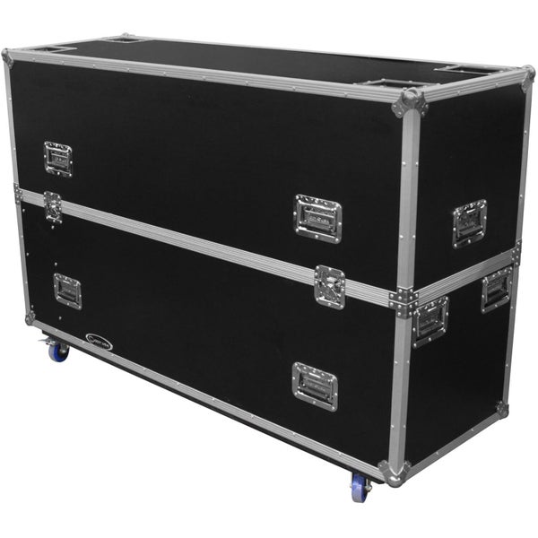 Odyssey FZ2FSM65W flight case à roulettes pour deux écrans plats 60-65 pouces