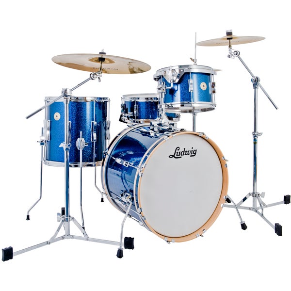 Ludwig LCLUB22BL Continental Club 22 4-Piece Shell Set (Blue Sparkle)
