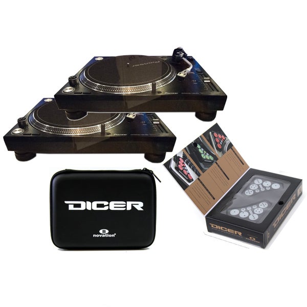 Pioneer DJ 2x PLX-1000 con set Novation Dicer