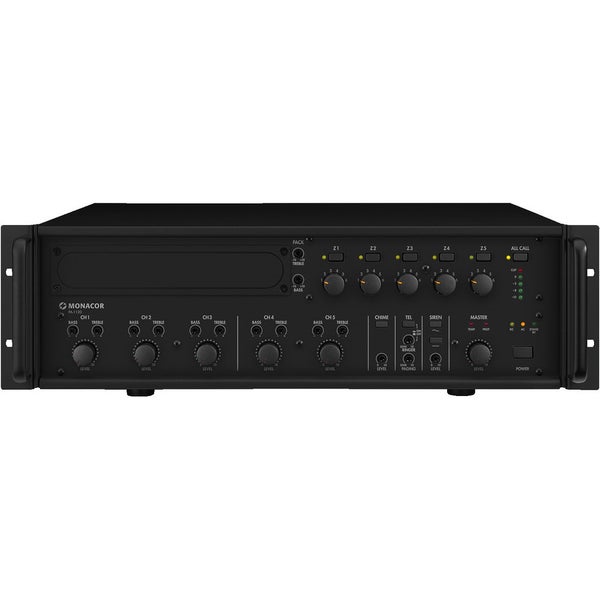 Monacor PA-1120 120W 5-Zone Mono Mixing Amplifier