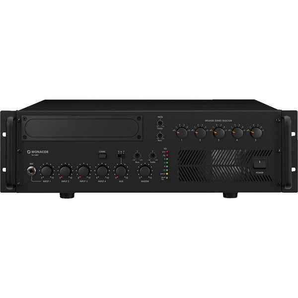 Monacor PA-5480 480W 5-Zone Mono Mixing Amplifier