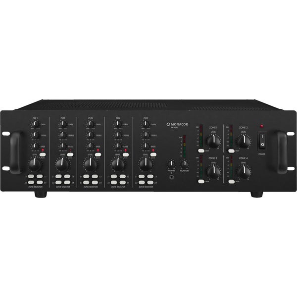 Monacor PA-4040 4-Zone Mono Matrix Mixer Amplifier