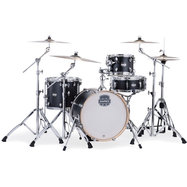 Mapex Mars Maple Bebop Matte Black 4-Piece Shell Set