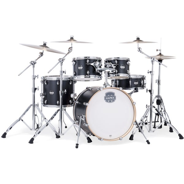 Mapex Mars Maple Fusion Matte Black 5-Piece Shell Set