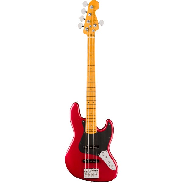 Fender American Ultra II Jazz Bass V MN Sinister Red basse électrique 5 cordes avec étui