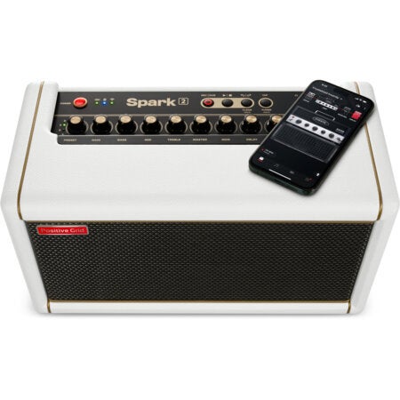 Positive Grid Spark 2 Pearl 50 Watt Smart Guitar Practice Am | Bax 