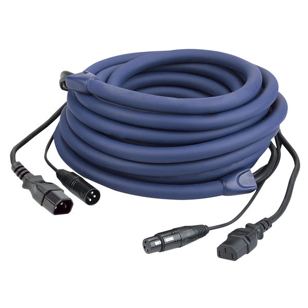 DAP FP12 IEC & XLR Male to IEC & XLR Female Combo Cable, 1.5m (Blue)