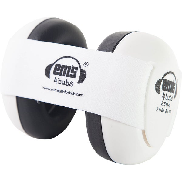 Alpine protectores auditivos para bebés Alpine Em's 4 Bubs en blanco