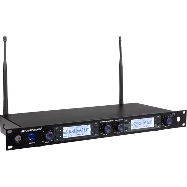 JB systems HF-PRO QUAD récepteur micro sans fil à 4 canaux (514 - 542 MHz)