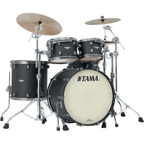 Tama MA42TZUS-FBK Starclassic Maple Flat Black 4-Piece Shell Set with Black Nickel Hardware