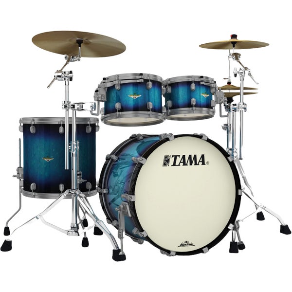 Tama MA42TZUS-MEB Starclassic Maple Molten Electric Blue Burst 4-Piece Shell Set with Black Nickel Hardware
