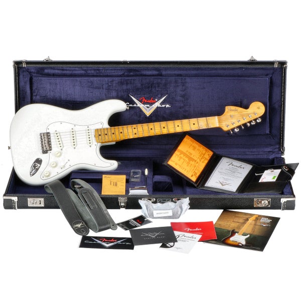 Fender Custom Shop Jimi Hendrix Voodoo Child Signature Stratocaster Journeyman Relic MN Olympic White - VC0622 Electric Guitar