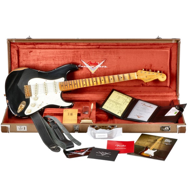 Fender Custom Shop Limited Edition '57 Stratocaster Relic Aged Black - CZ567548
