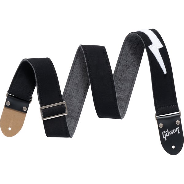 Gibson The Vintage Bolt Black Guitar Strap