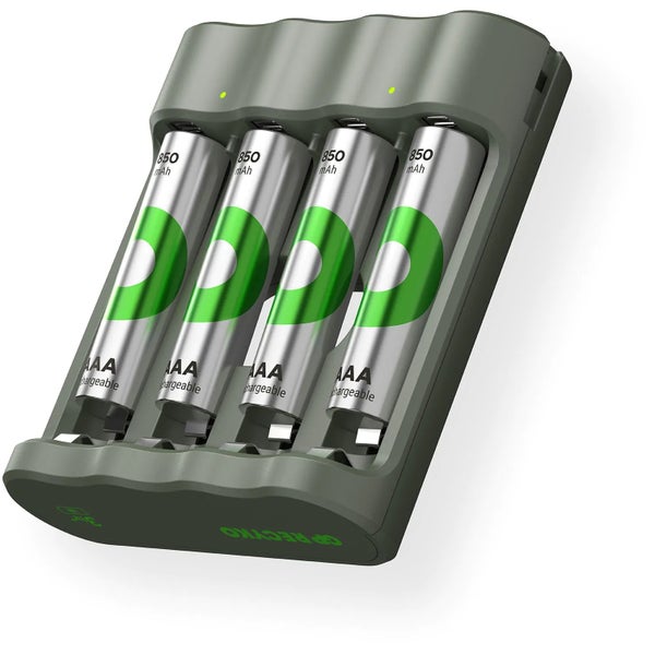 GP ReCyko AAA 4x 850 mAh chargeur de piles USB + 4 piles ReCyko 800 mAh