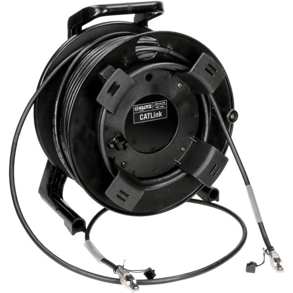 Klotz CP7LRRPW05000 câble réseau CAT7 RJ45 - RJ45 10 Go sur enrouleur, 50 m