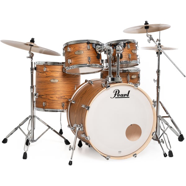 Pearl DMPA925SP/C876 Decade Maple Artisan Satin Caramel Veil 5-Piece Rock/Fusion Shell Set with Snare Drum
