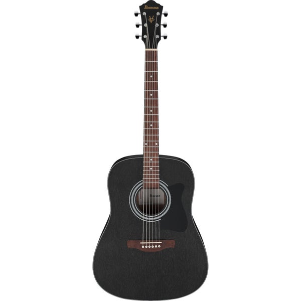 Ibanez V54NJP Weathered Black Open Pore Jam Pack Quick Start - pack guitare folk