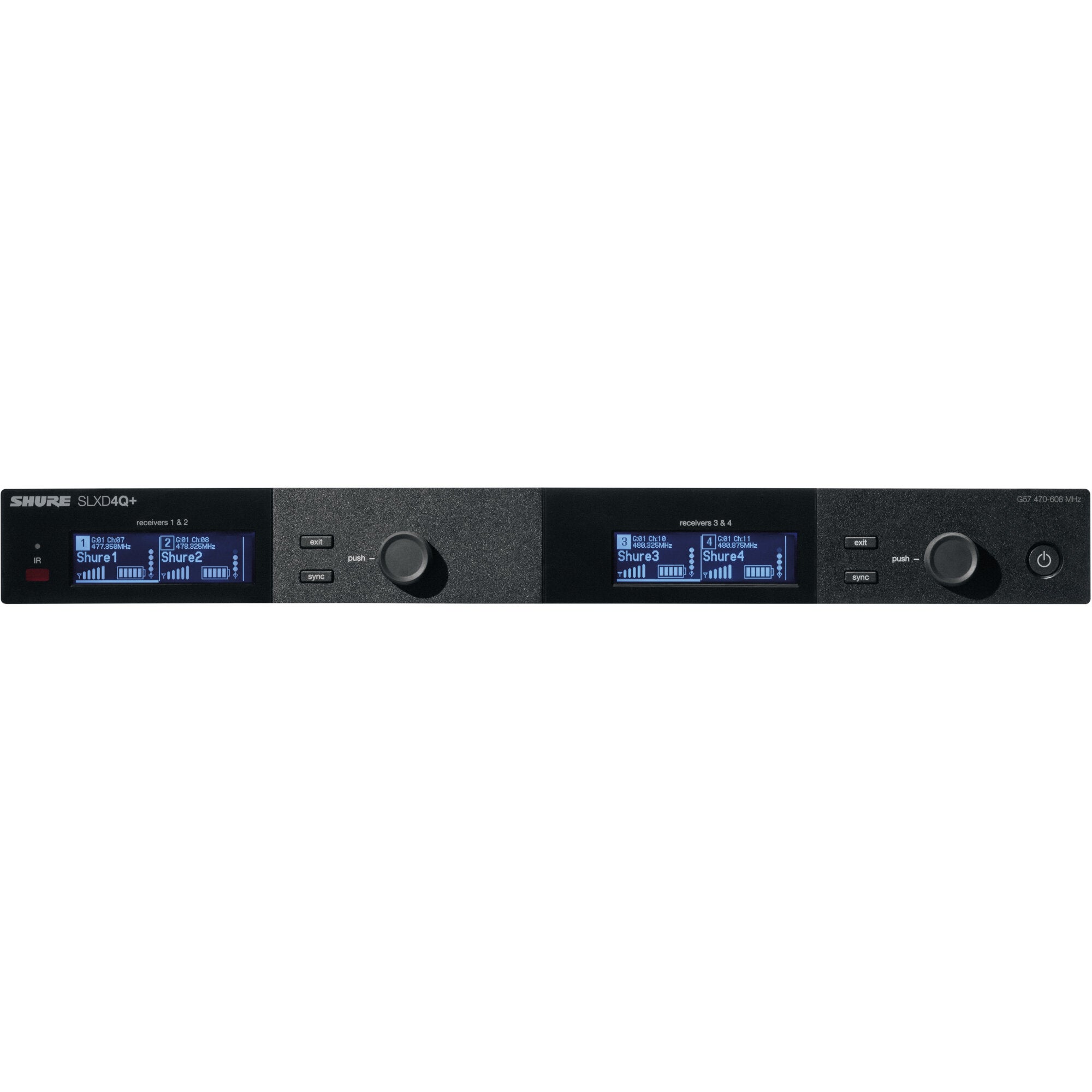 Shure SLXD4Q+ S50 4-Channel Receiver | Bax Music