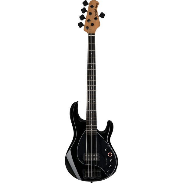 Sterling by Music Man DarkRay 5 Black 5-String Electric Bass with Deluxe Gig Bag