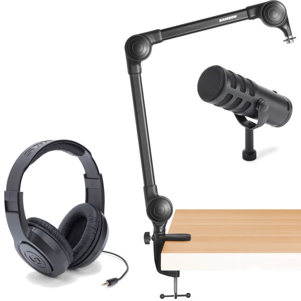 Samson Q9U + SR350 + MBA26 Set with Headphones and Broadcast Arm