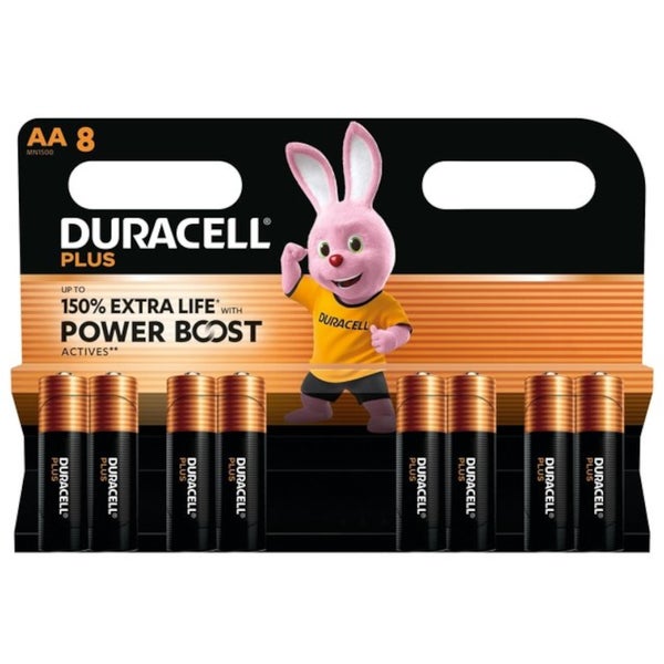Duracell PowerBoost Alkaline 1.5V LR06 AA Blister 8
