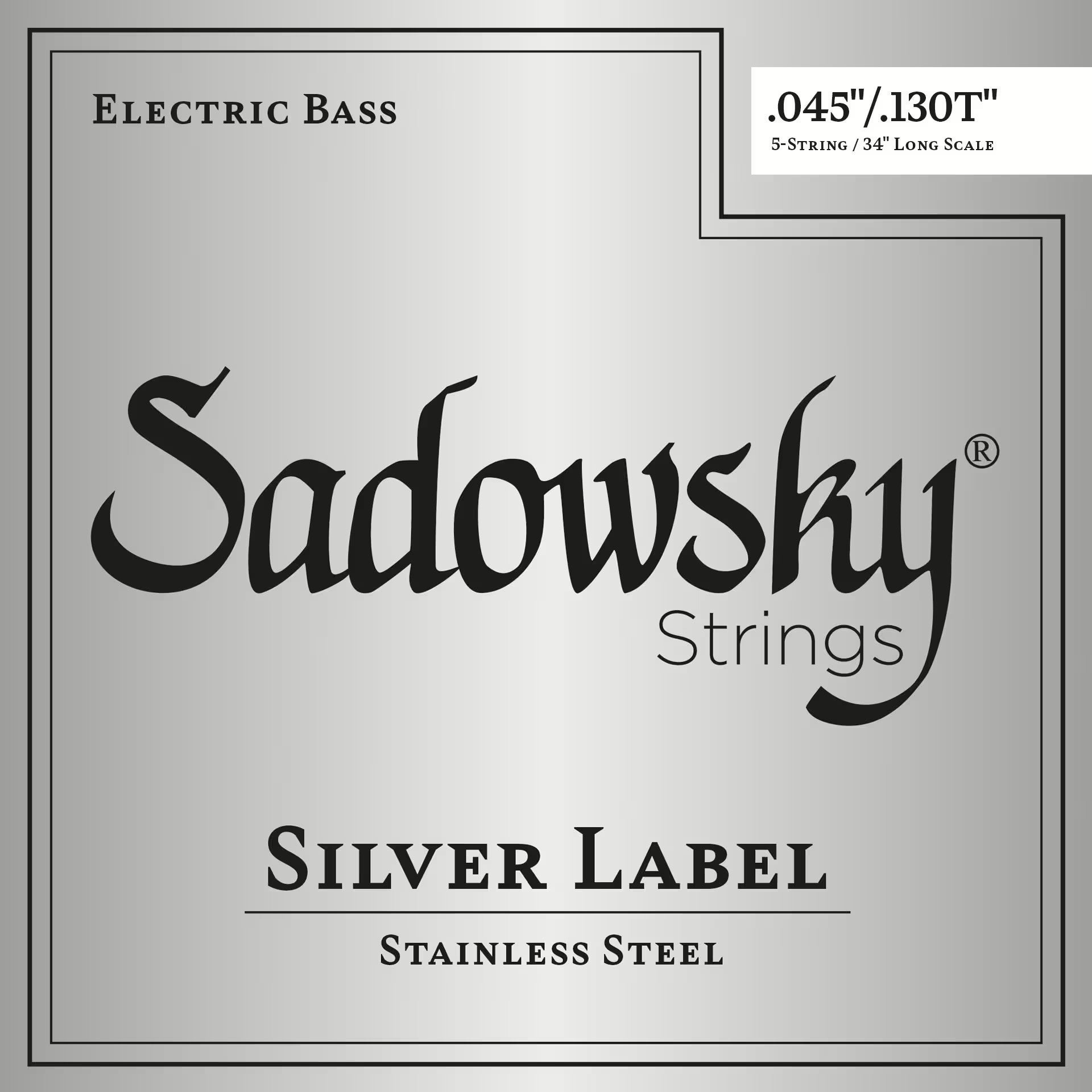 Sadowsky Silver Label Bass String Stainless Steel Taperwound | Bax Music