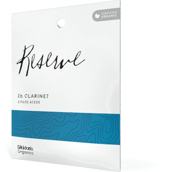 D'Addario Woodwinds ODBR0335 Organic Reserve Ance per clarinetto Eb, 3.5, confezione da 3 pezzi