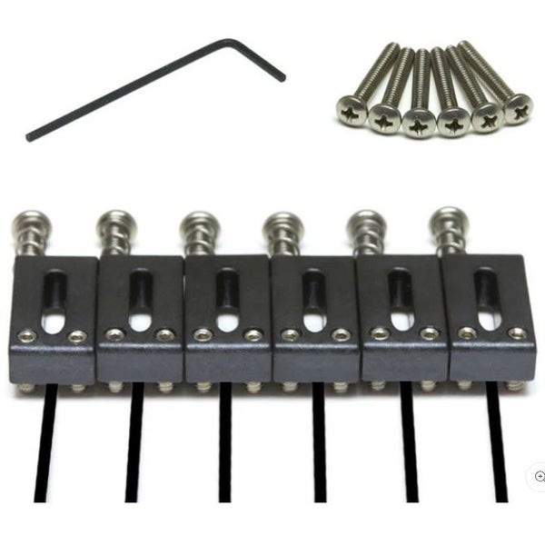 Graph Tech PS 8001 L0 String Saver Saddles Offset Screws, Left-handed Original stolsadlar för ST/TE-gitarr (6 st)