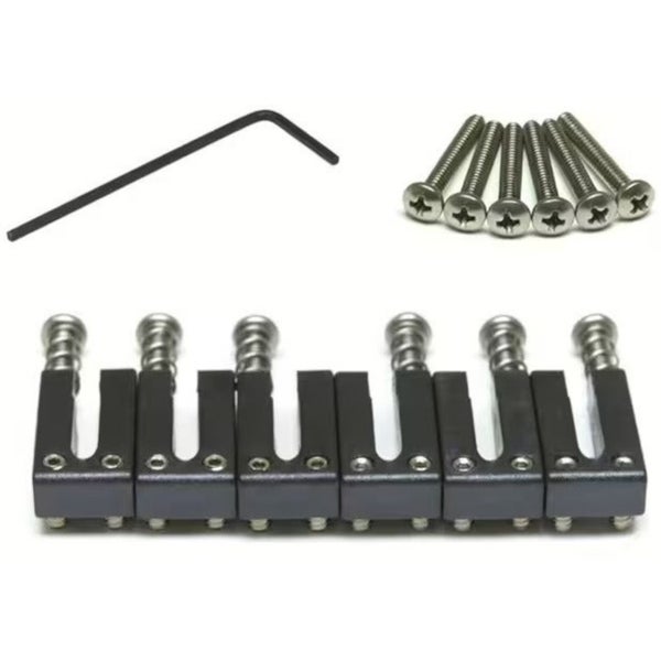 Graph Tech PS 8002 00 String Saver Saddles 3+3 ST-Style Elite sadeluppsättning (6 delar)