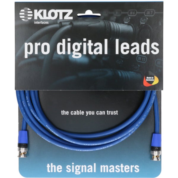 Klotz SWCN0030BL Professional WordClock BNC-kabel 3 meter