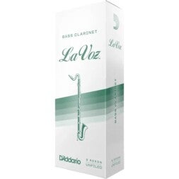 D'Addario Woodwinds REC05MH La Voz Ance per clarinetto basso, mediamente dure, confezione da 5, non limate