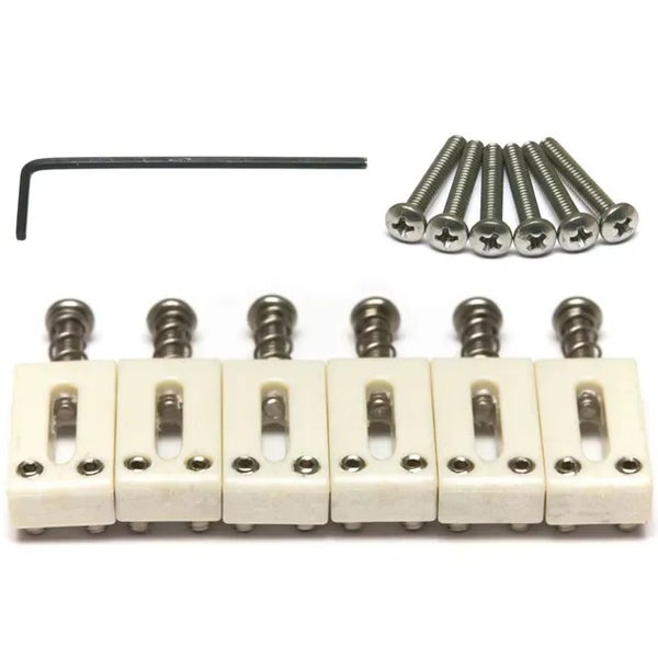 Graph Tech PQ 8000 00 TUSQ ST & TE Style Saddles Distancia entre cuerdas de 2 1/16", 6 cuerdas (6 piezas)