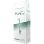 D'Addario Woodwinds REC05MD La Voz Ance per clarinetto basso, medie, confezione da 5, non limate