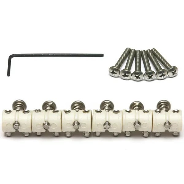Graph Tech PQ 8108 00 TUSQ F-Style Offset Barrel Saddles förskjutna cylindersadlar (6 stycken)