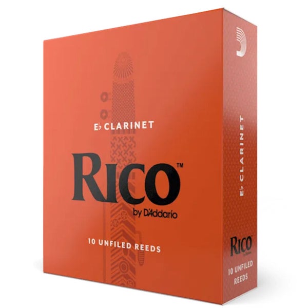 D'Addario Woodwinds RBA1035 Rico Ance per clarinetto in ebano, 3,5, confezione da 10, non limate