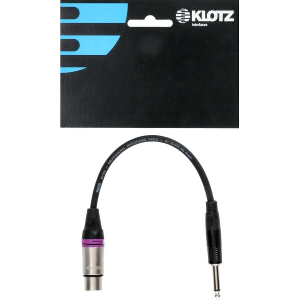 Klotz XLR-FPU6.3 XLR to jack adapter cable 0.2 metres