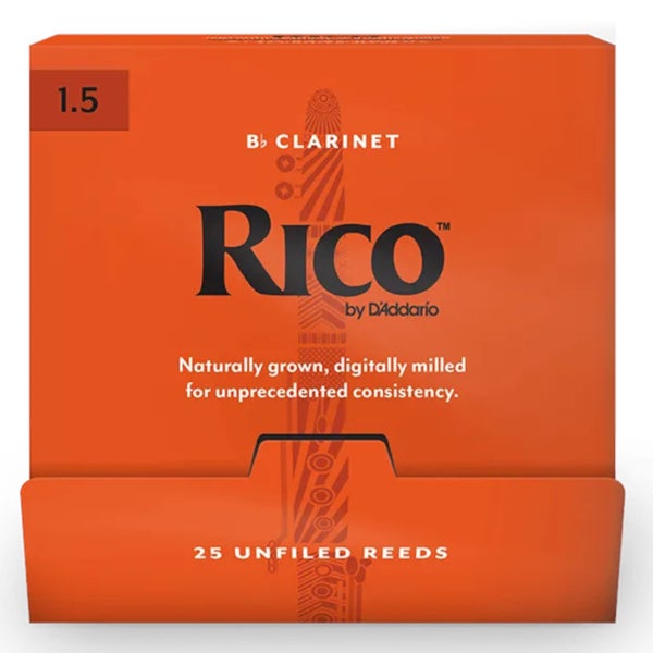 D'Addario Woodwinds RCA0115-B25 Rico Ance per clarinetto in Sib, 1.5, 25 ance singole, non limate
