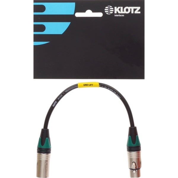 Klotz XLR-FM-G câble adaptateur XLR avec ground lift 0,25 m