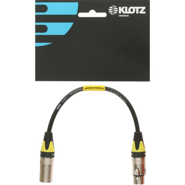 Klotz XLR-FM-P adaptateur XLR avec inversion de phase 0,25 m