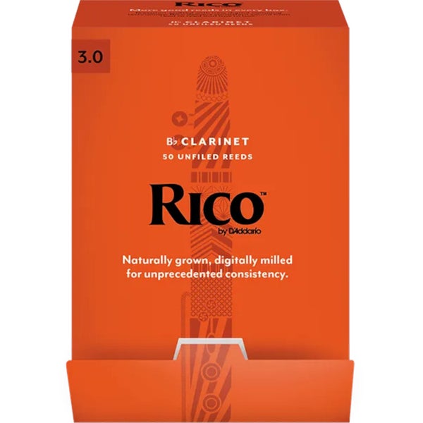 D'Addario Woodwinds RCA0130-B50 Rico Ance per clarinetto in Sib, 3.0, confezione da 50, non archiviate