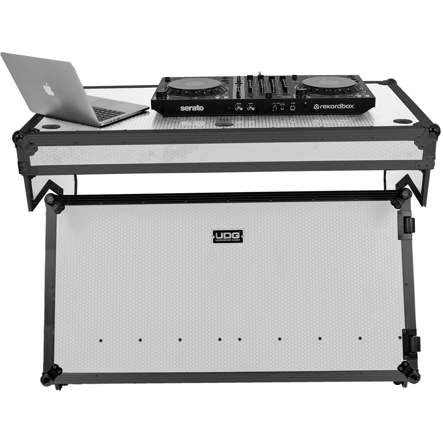UDG Ultimate Flight Case Portable Z-Style DJ Table Plus Whit | Bax Music