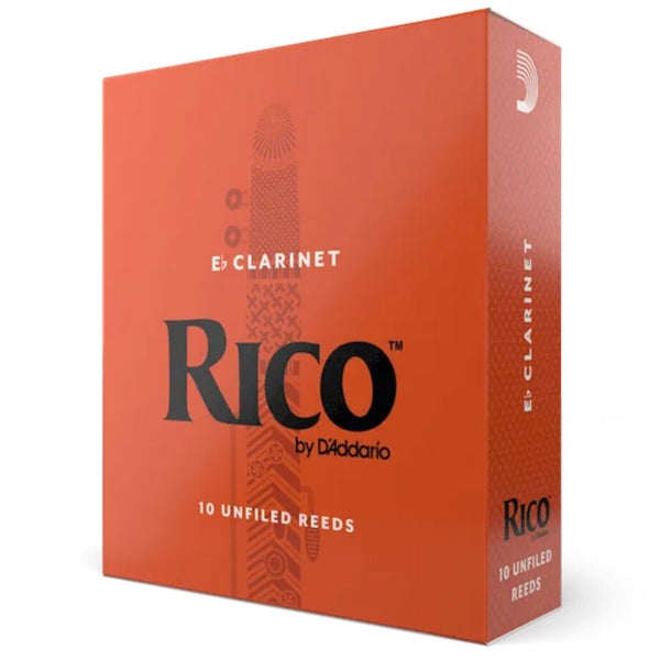 D'Addario Woodwinds RBA1015 Rico Ance per clarinetto in ebano, 1.5, confezione da 10, non limate