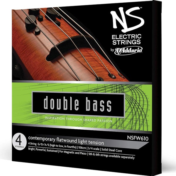 D'Addario NSFW61 NS Electric Contemporary Bass,3/4 Scale,Light Tension electric double bass string set