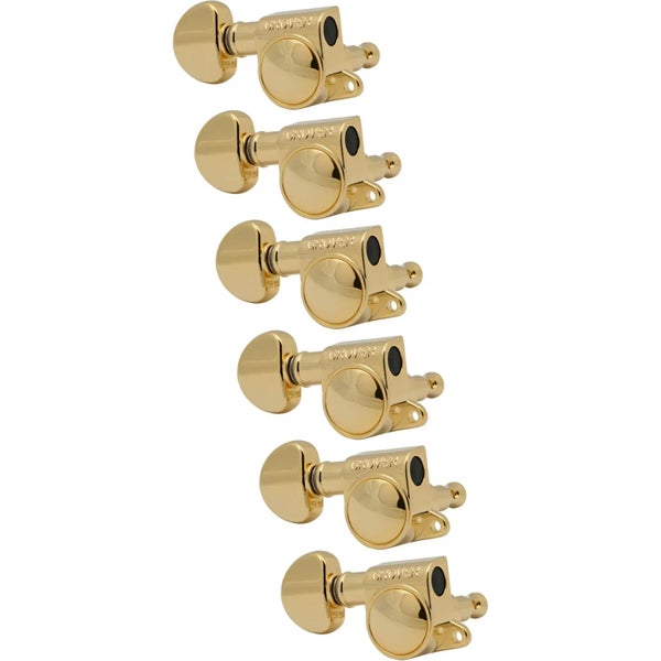 Grover 205-18GL6 Mid-Size Rotomatics with Round Button Gold Afinadores de guitarra