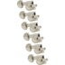 Grover 205-18NL6 Mid-Size Rotomatics with Round Button Nickel afinadores de guitarra