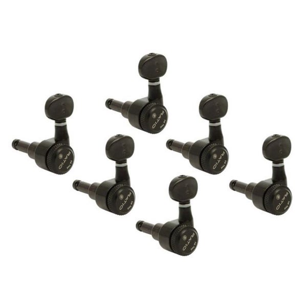 Graph Tech PRL 9731 LB0 Ratio Electric Locking Machine Heads Con botón clásico, clavijas escalonadas - 6 en línea, lado de los graves