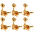 Graph Tech PRN 3411 G0 Ratio Acoustic Guitar Machine Heads Espalda Abierta con Botón Esqueleto - 3 + 3 - Oro