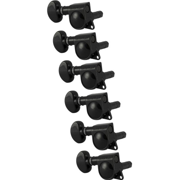Grover 406BCL6 Mini Locking Rotomatic, Black Chrome Mini clavijas de bloqueo