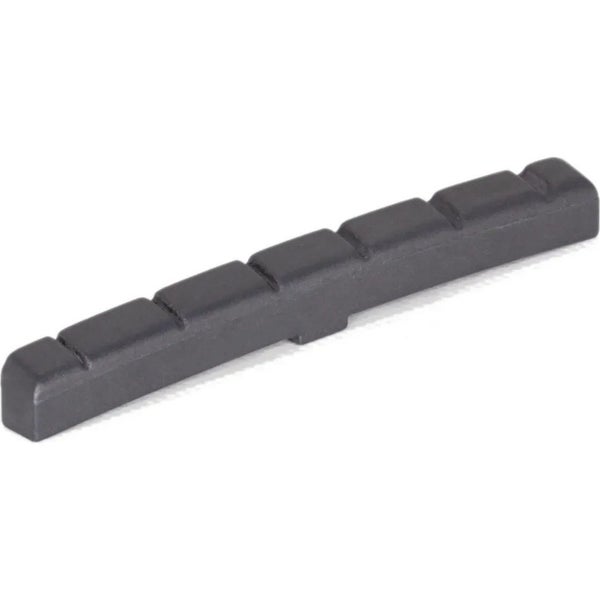 Graph Tech PT 5012 00 Black TUSQ XL F-Style Electric Guitar Nut Fondo plano y curvo, con ranuras
